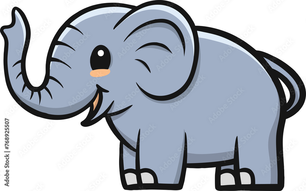 Obraz premium elephant cartoon illustration