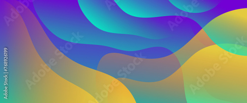Colorful vector simple minimalist style abstract gradient banner design with waves and liquid shapes. Vector for presentations  flyer  poster  background  annual report  invitation