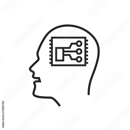 Implantation of a neural chip into the human brain.
