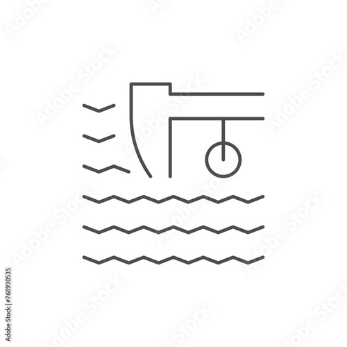 Agricultural plowing line outline icon