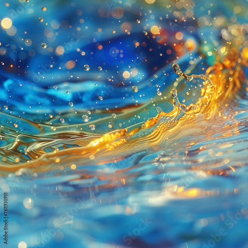 A vibrant flowing river captured in motion