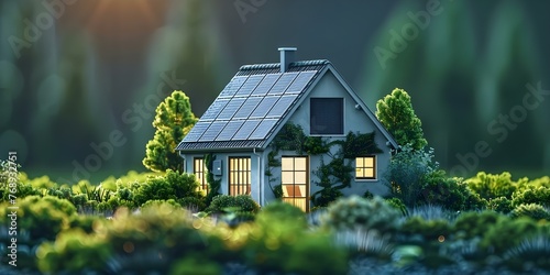 House with energy storage system wall showcasing backup or sustainable energy concepts. Concept Energy Storage Solutions, Sustainable Living, Home Technology, Renewable Energy, Backup Power Systems