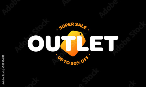 outlet sale logo up to 50% off