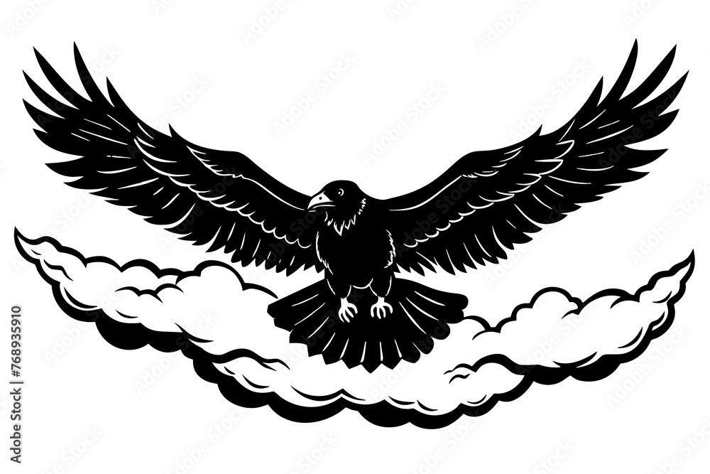 Fototapeta premium eagle with wings vector illustration