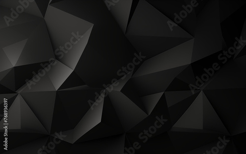 Black white dark gray abstract background. Geometric pattern shape. Line triangle polygon angle. Gradient. Shadow. Matte. 3d effect. 