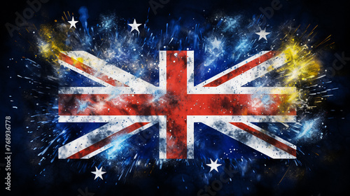 australian flag waving beautifully,Generative Ai