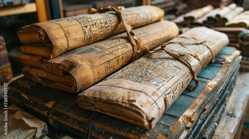 Knowledge: Delving into ancient manuscripts and scrolls