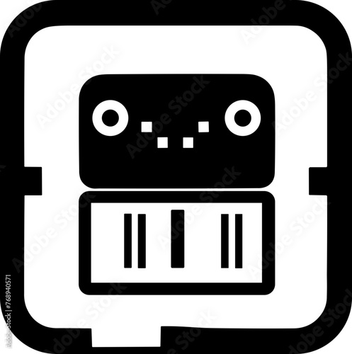 Simple microprocessor isolated black icon