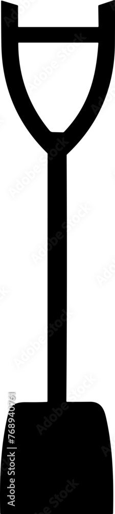 Simple shovel isolated black icon Simple shovel isolated black icon