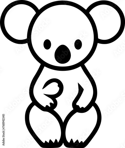 Photography Simple koala isolated black icon