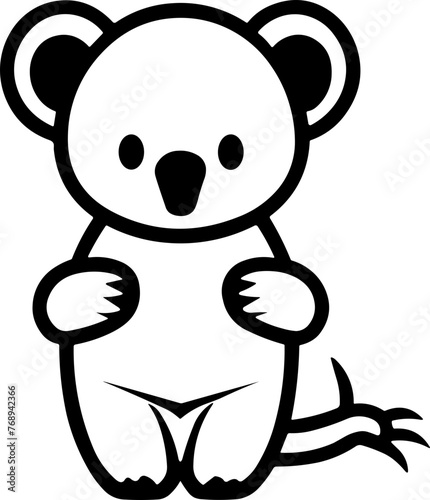 Photography Simple koala isolated black icon