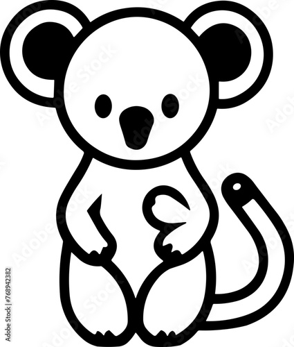 Photography Simple koala isolated black icon
