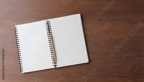 notebook on a wooden background