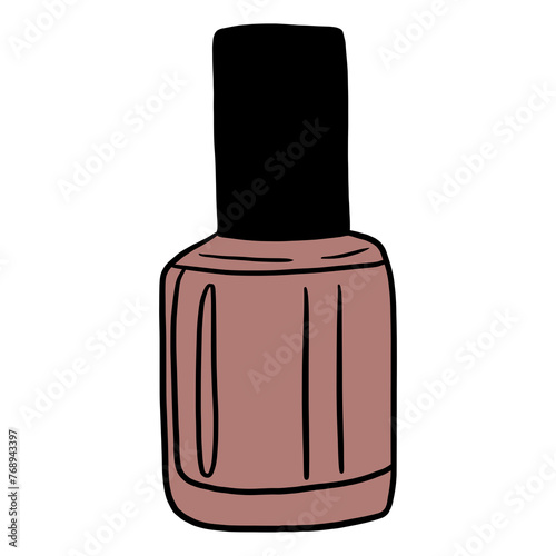 Neural Color Nail Polish Bottle, illustration of nail polish bottles. Cosmetics for manicure.
