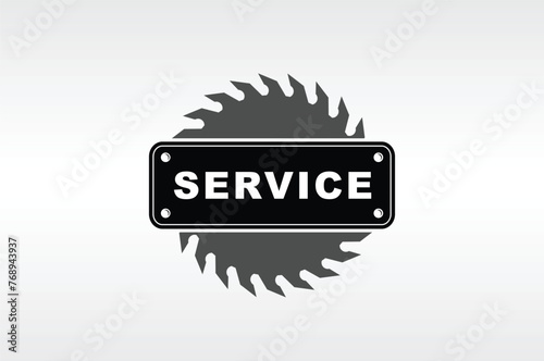 text circular saw emblem logo