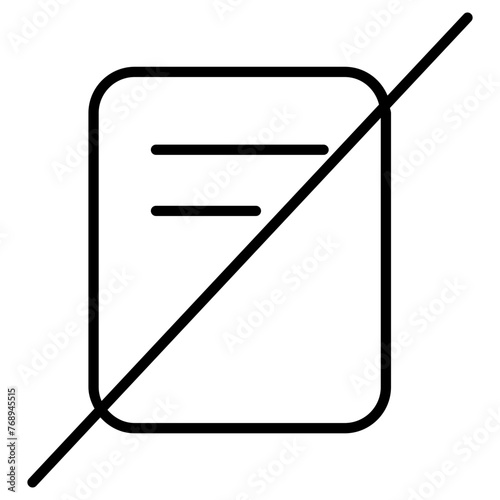 document rejected icon, simple vector design photo