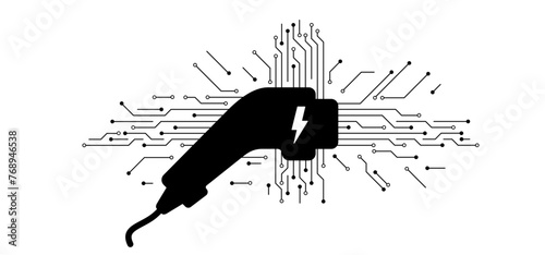 ev charger connector. Filling pump station, cable plugs for auto or car. Battery, electric vehicle plug charging station point. vehicle plugs and sockets ports for electric cars. Charge level loading