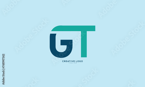 GT Abstract initial monogram letter alphabet logo design