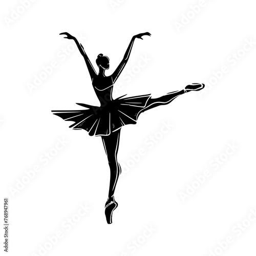 Beautiful ballerina flat vector set illustration. Beauty of classic ballet. Young graceful woman ballet dancer wearing tutu. Pointed shoes, pastel colors.	