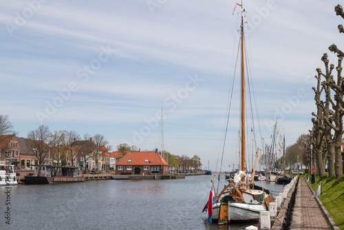 Oosterhaven marina in the historic old city of Medemblik.