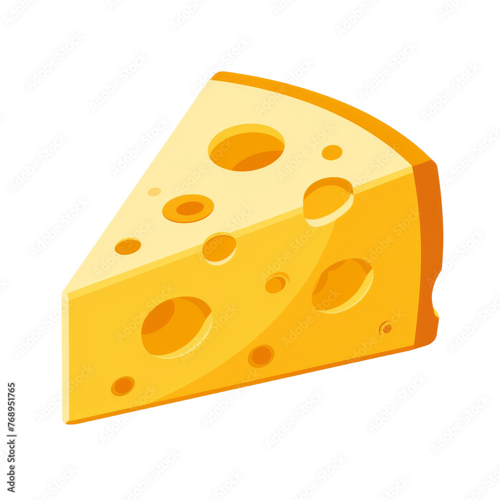 Piece of cheese isolated on a transparent background. Vector illustration. Piece of cheese isolated on a transparent background. Vector illustration.