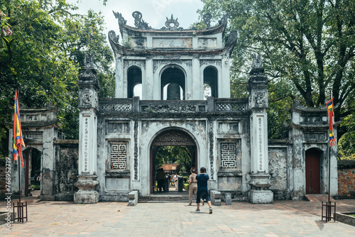 views of literature temple in hanoi, vietnam