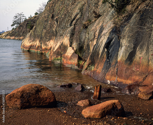 Canvas Print clitt abd rocks and sea, sverige,sweden,nacka,stockholm,Mats