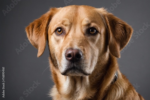 Studio portrait of mixed breed Retriever