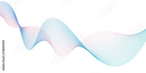 Abstract backdrop with colorful wave gradient lines on white background.Rainbow ribbon wave on white background. Vector illustration.wave design. Vector illustration, 