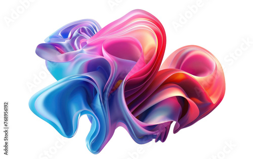 Dynamic Chromatic Fluid Abstraction,PNG Image, isolated on Transparent background.