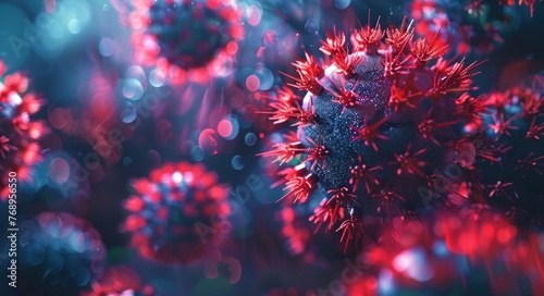 HIV Virus. 3D Illustration of HIV Virus for Medical Concepts and Microbiology Education