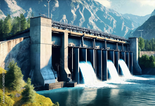 Dams and Hydroelectric facilities used in electricity generation photo