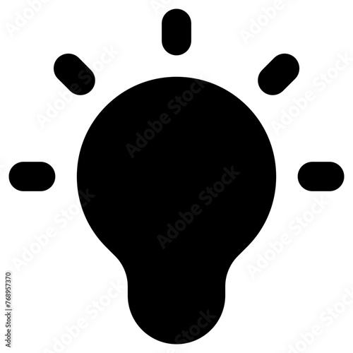 bulb icon, simple vector design