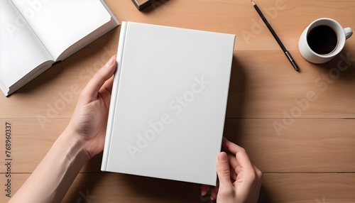 person holding a notebook