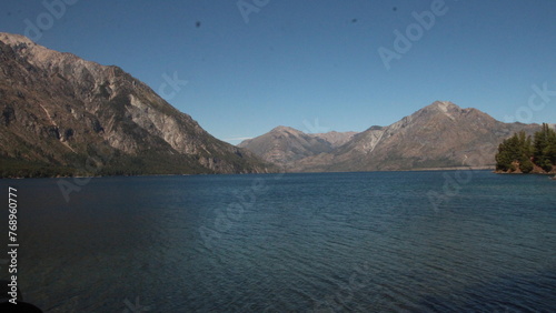 Horizontal View of Lake Epuyen  Patagonia  Argentina 