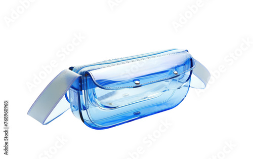 Blue Transparent purse,PNG Image, isolated on Transparent background. photo