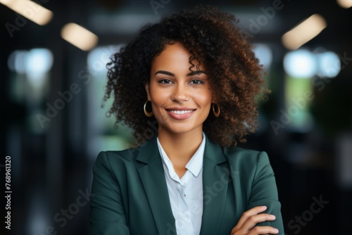 Confident Professional Business Woman Smiling in Office