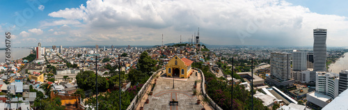 Panorámica de la iglesia de Cerro Santa Ana, Guayaquil, Ecuador photo
