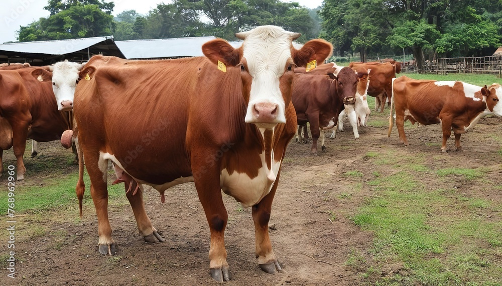 Beef Cattle Cow livestock in farm