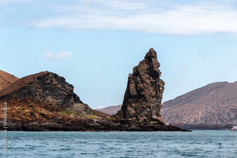 Pináculo  de roca en Isla  Bartolomé, Galápagos, Ecuador