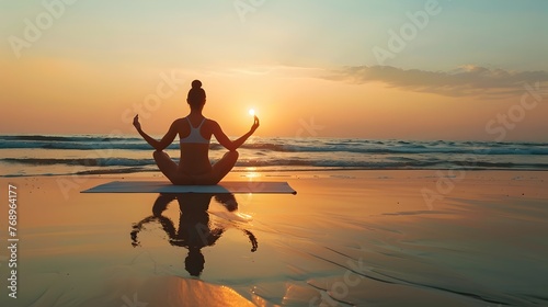 Sunrise Yoga Session on a Secluded Beach: Tranquility and Mindfulness