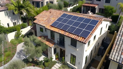 Renewable Energy Showcased: A High-End Home in Venice Beach, San Diego with Solar Panels Installed photo