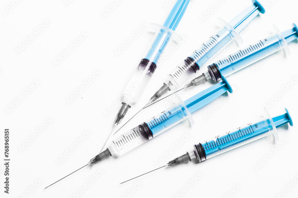 syringe isolated on white syringe isolated on white