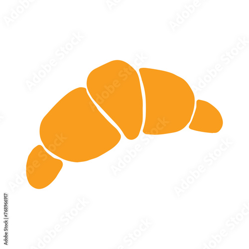 Croissant icon. Simple illustration in flat style. Vector illustration.