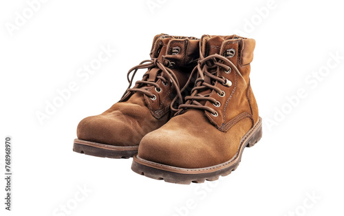 Stylish Suede boots-coffee,PNG Image, isolated on Transparent background.