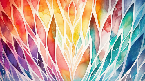 Abstract rainbow watercolor background