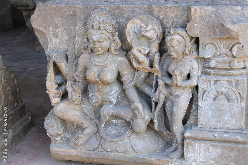 Sculpture at Abhaneri Chand Baori stepwell, India