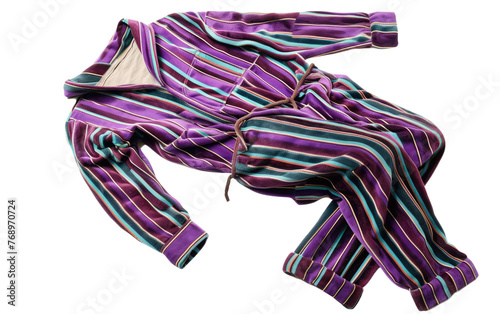 Striped pajama-purple wpw,PNG Image, isolated on Transparent background.