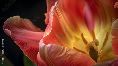 Elegant Lines and Vibrant Hues  A Tulip s Graceful Presence