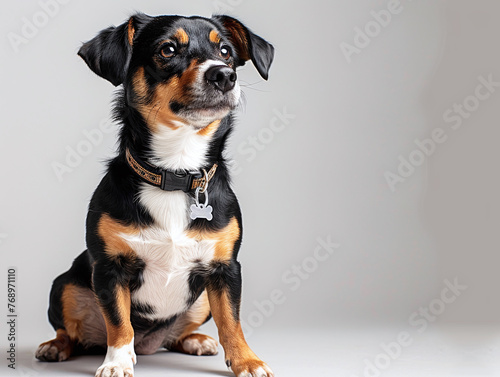 Sitting good dog with collar © Harris Pinkham